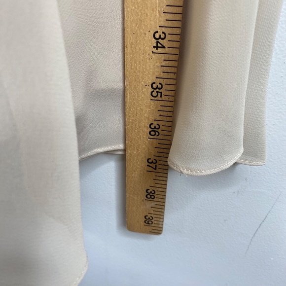 NWT Dessy Collection Strapless Dress 14 Tea Length Nude Palomino Prom Wedding - Picture 7 of 9